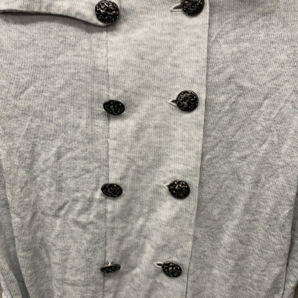 {Free People} knit button trench sweater gray - Picture 5 of 8